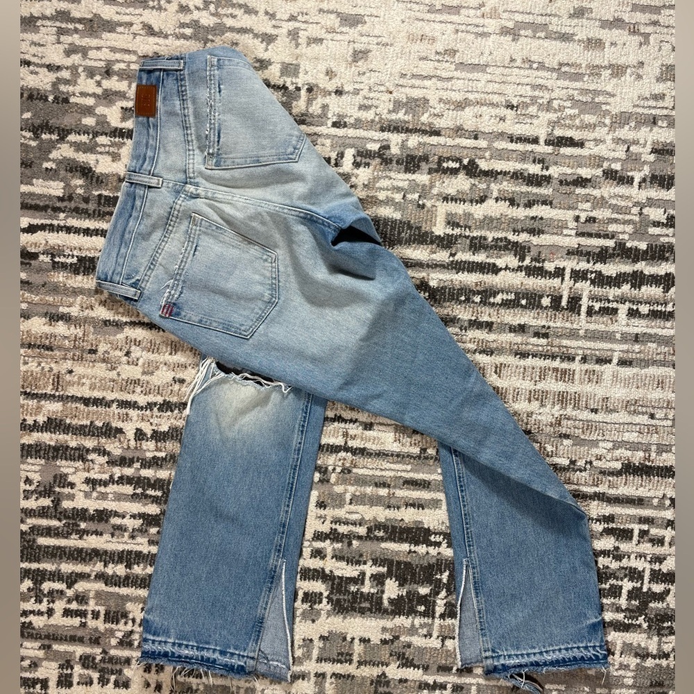 BDG Midrise Bootcut Leg Slit Blue Distressed Cotton Jean Size 27 - Picture 8 of 10